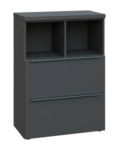 SIN 3 - 82ZN kancelářská skříň, 2-zásuvková/nika, 1120x800x400, antracit